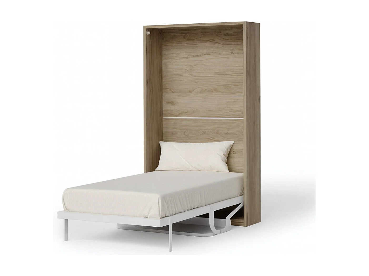 Verticaal opklapbed met bureau licht eiken cambrian 90x190 HONFLEUR