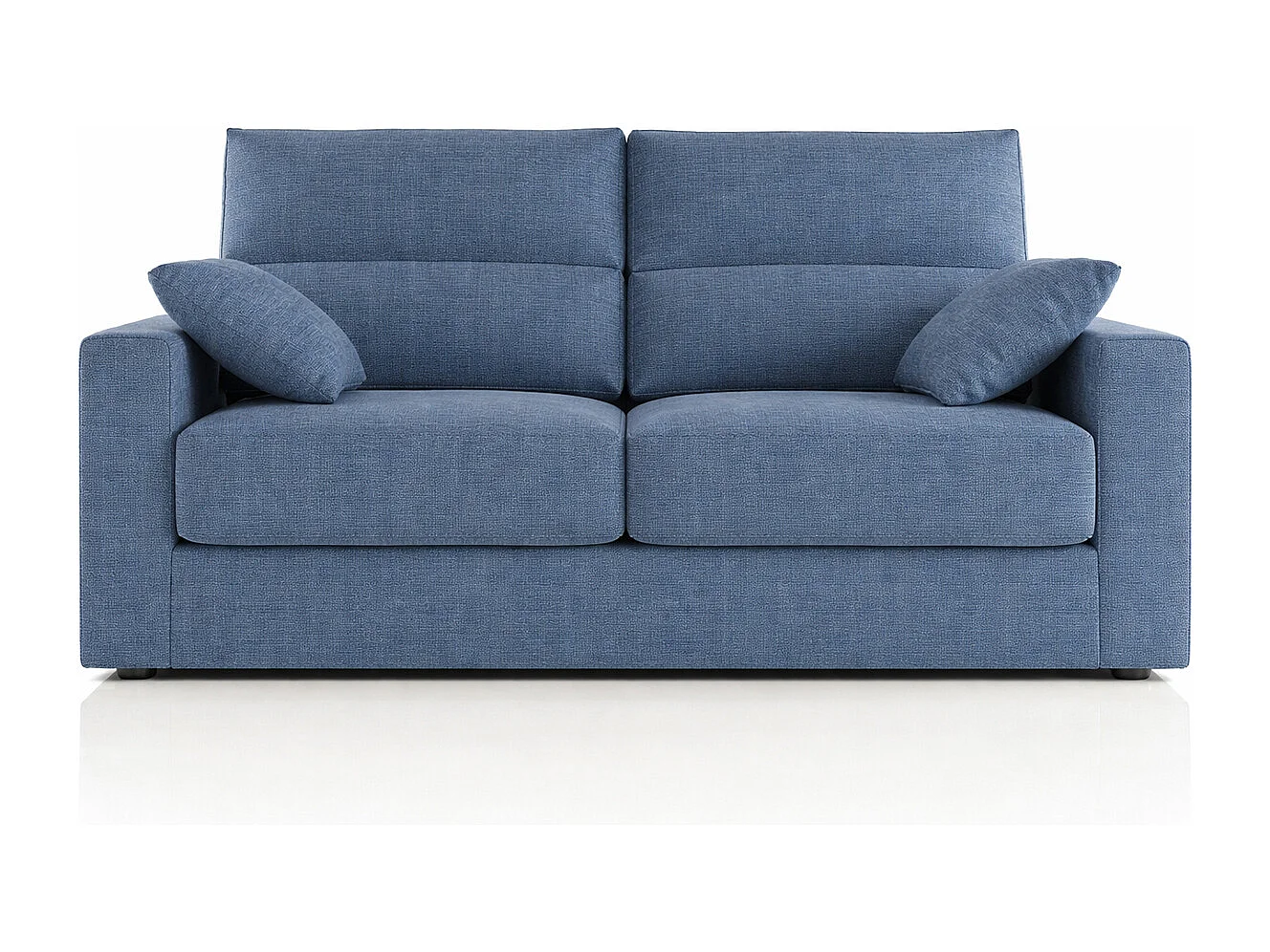 Canapé-lit tissu antitaches Katya bleu azur 140x190 SAINT-FLORENT