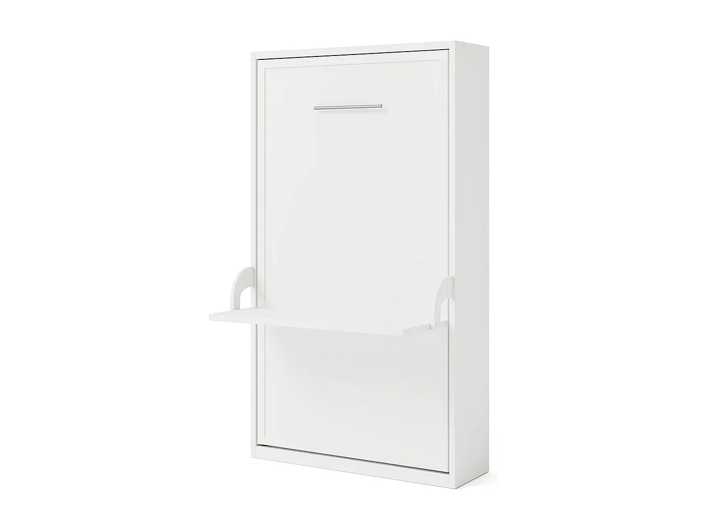 Lit escamotable vertical avec bureau blanc mat 90x190 HONFLEUR