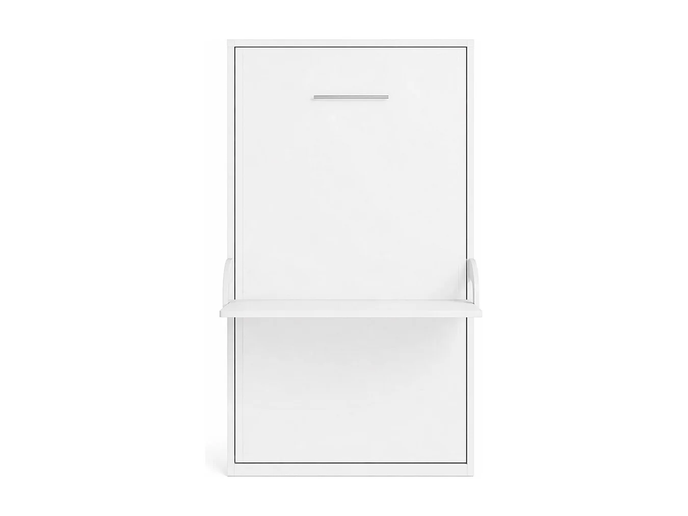 Lit escamotable vertical avec bureau blanc mat 90x190 HONFLEUR