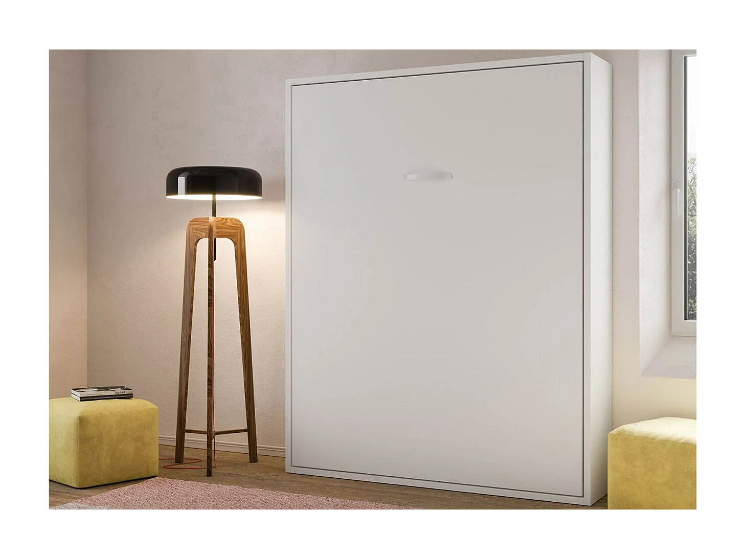 Lit escamotable vertical chêne clair cambrian 140x200 LYON