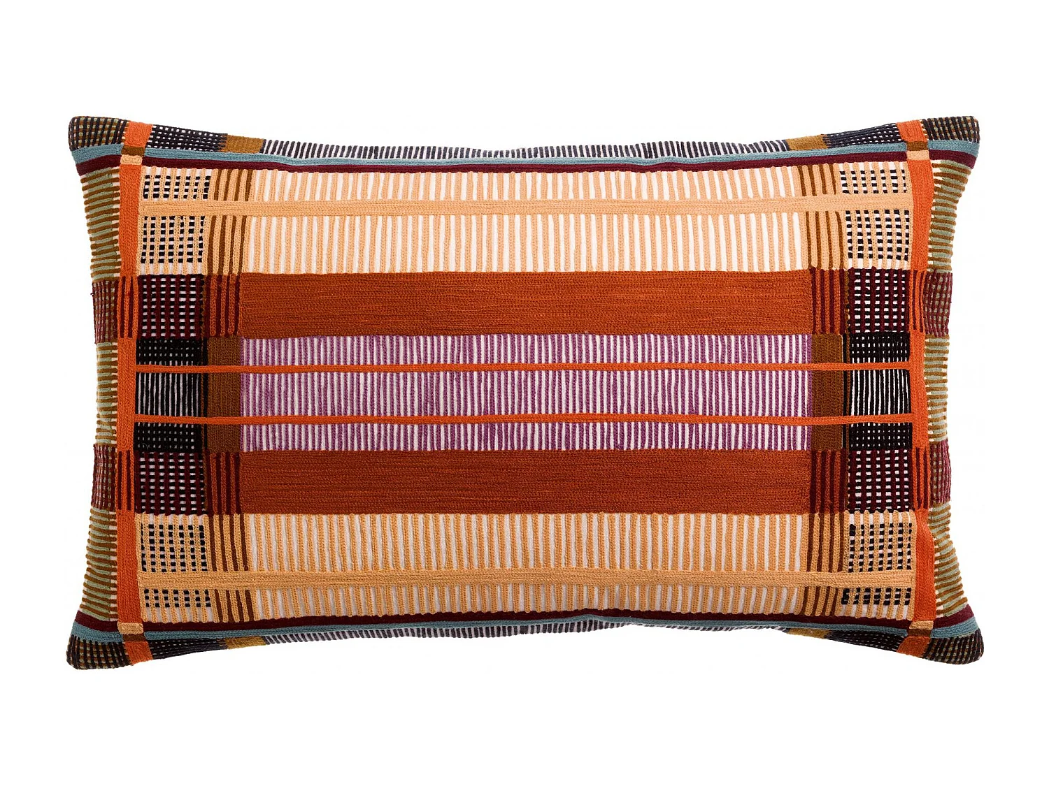 Geborduurd kussen Kaël Multico 40 x 65 cm