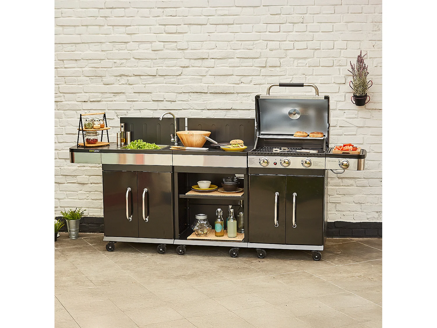 COOK'IN GARDEN - FIDGI 3 modulaire buitenkeuken met afdekking