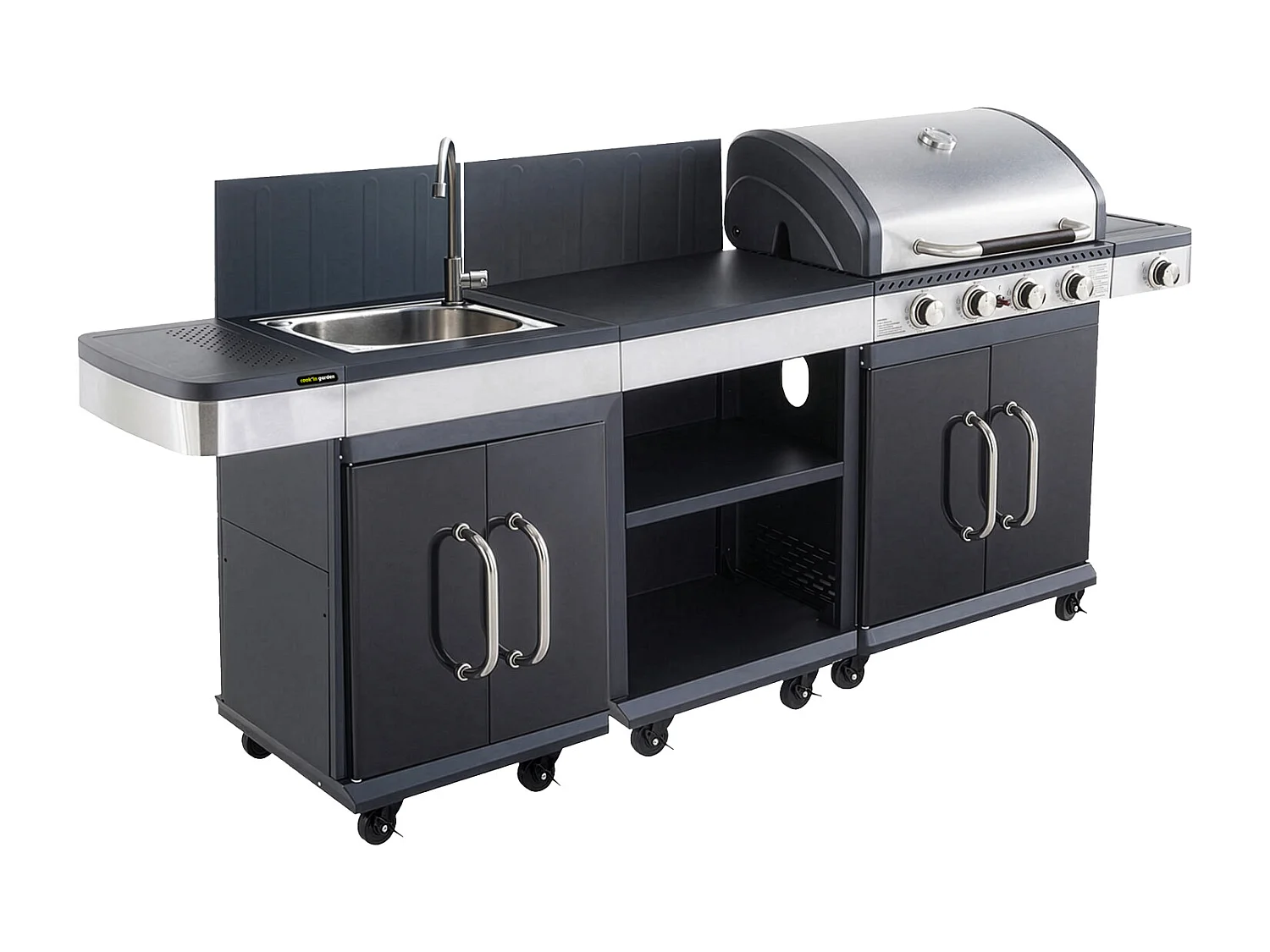 COOK'IN GARDEN - FIDGI 4 modulaire buitenkeuken met afdekking