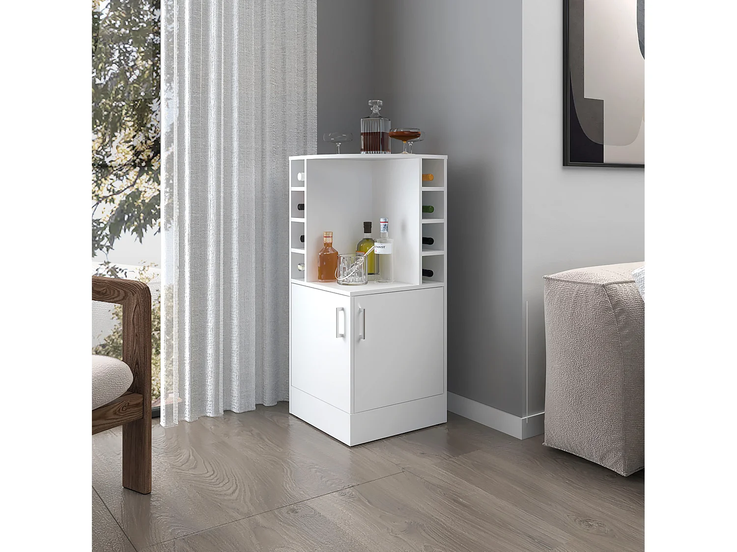 Esquina bar Jakes con 2 puertas y almacenamiento amplio