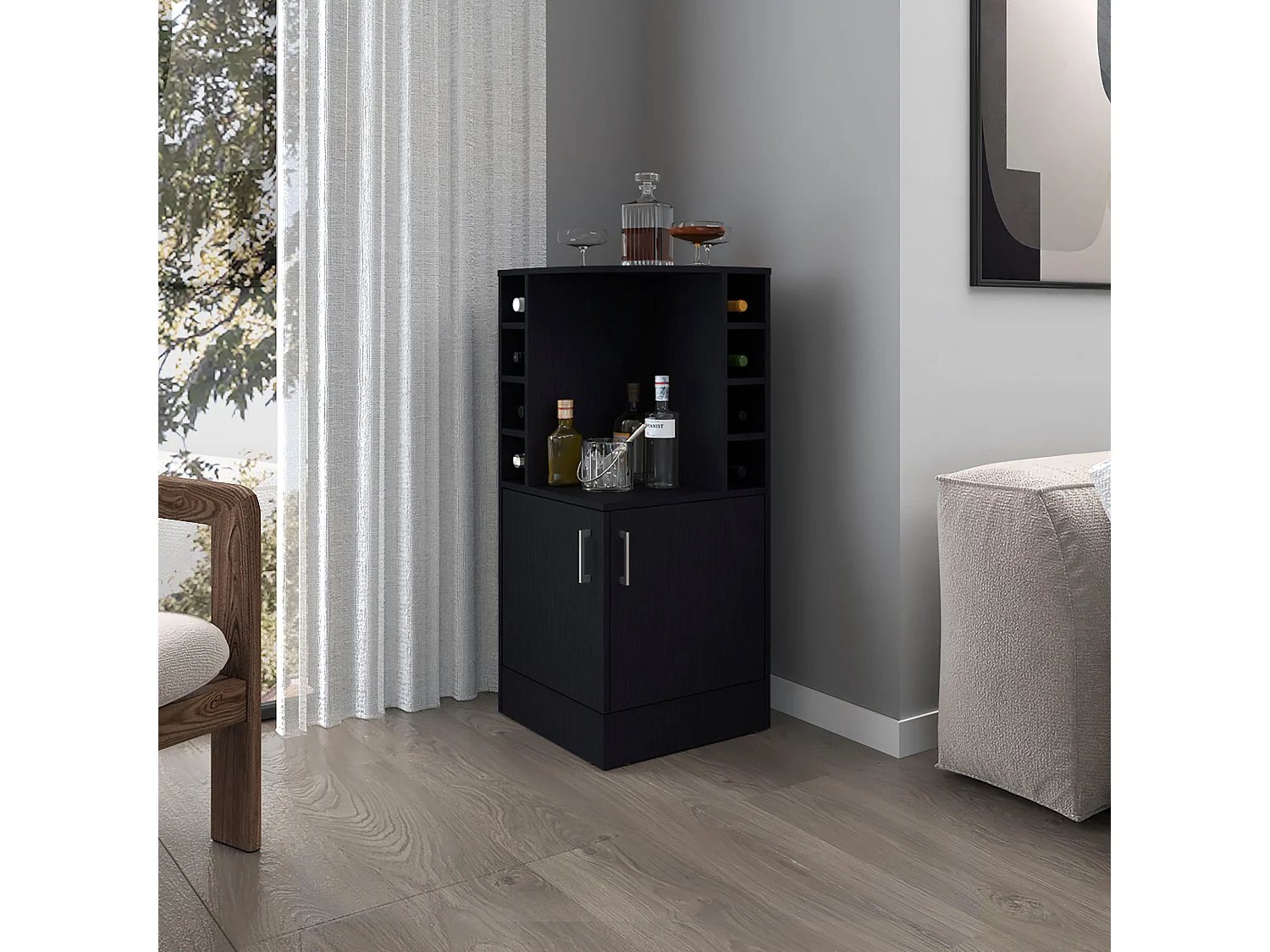 Esquina bar Jakes con 2 puertas y almacenamiento amplio