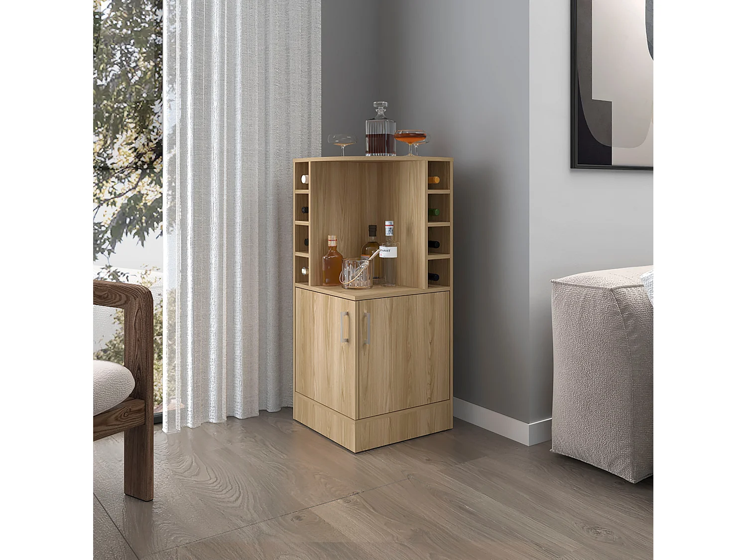 Esquina bar Jakes con 2 puertas y almacenamiento amplio