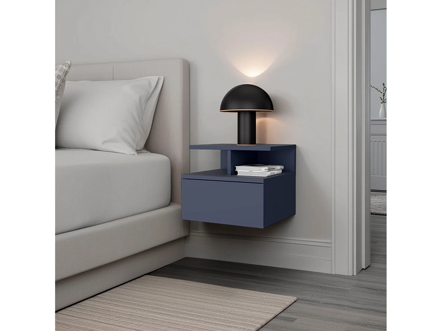 Table de nuit Adele avec 1 tiroir et design moderne