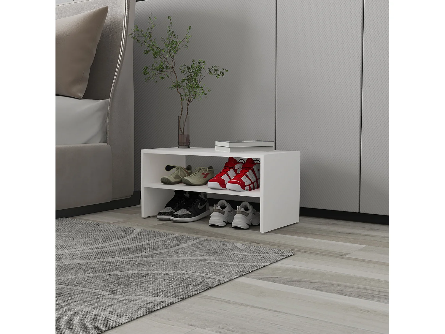 Zapatero SILPA con 2 Estantes para Organización del Hogar