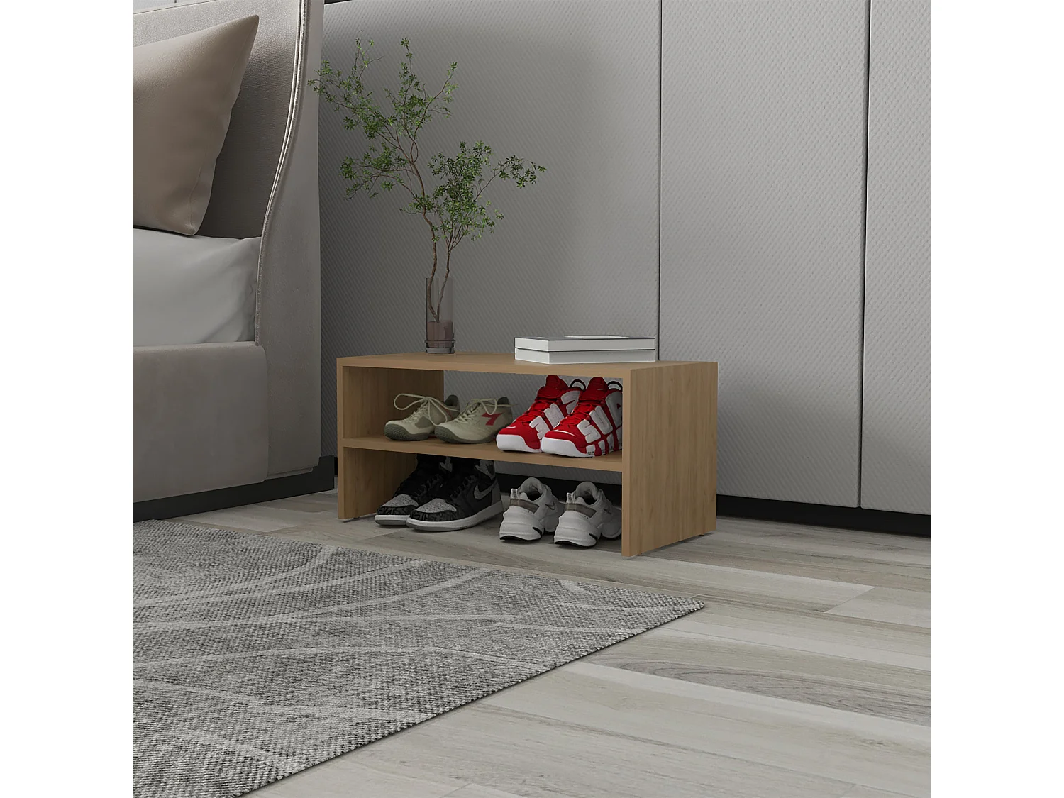 Zapatero SILPA con 2 Estantes para Organización del Hogar