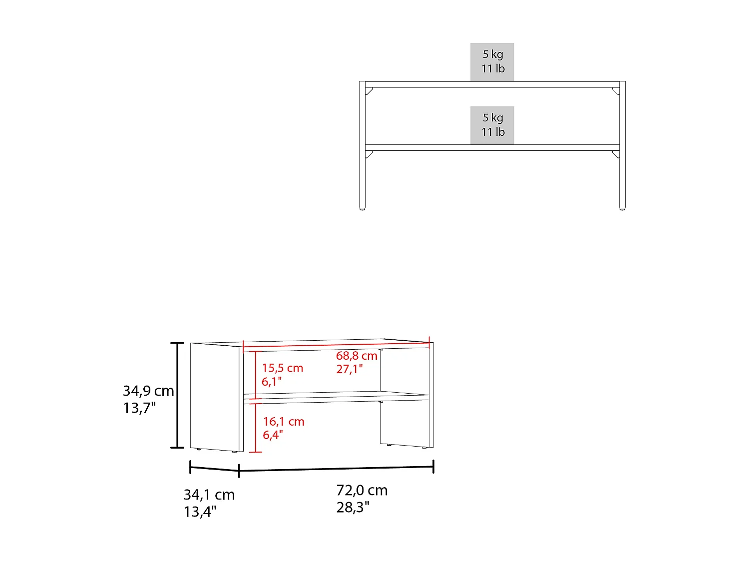 Zapatero SILPA con 2 Estantes para Organización del Hogar