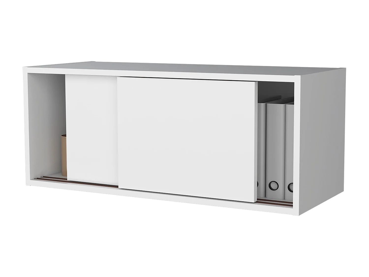 HAZEL Librería Alta con Puertas y Estantes para Almacenamiento Funcional