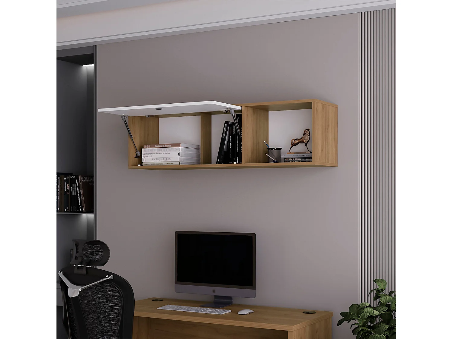 Armoire murale Sahara avec 2 portes et étagères internes