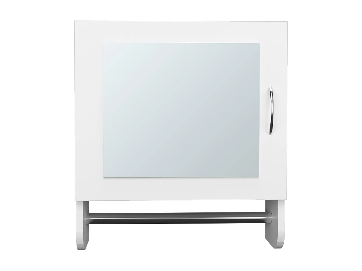 Pine botiquín de baño en melamina con espejo y barra toalla