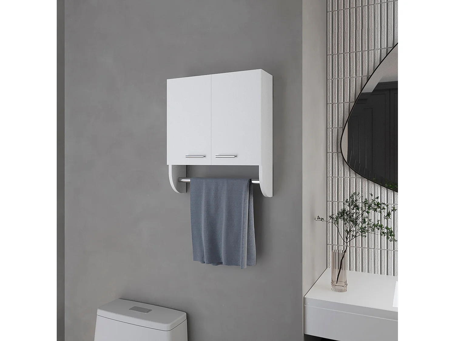 Goodyear botiquín de baño en melamina con barra toalla