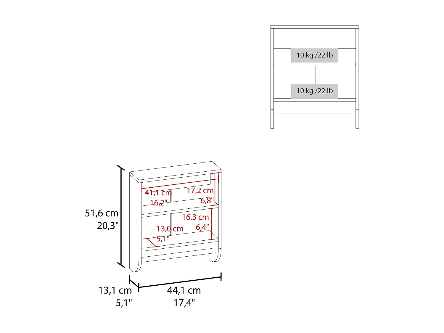 Goodyear botiquín de baño en melamina con barra toalla