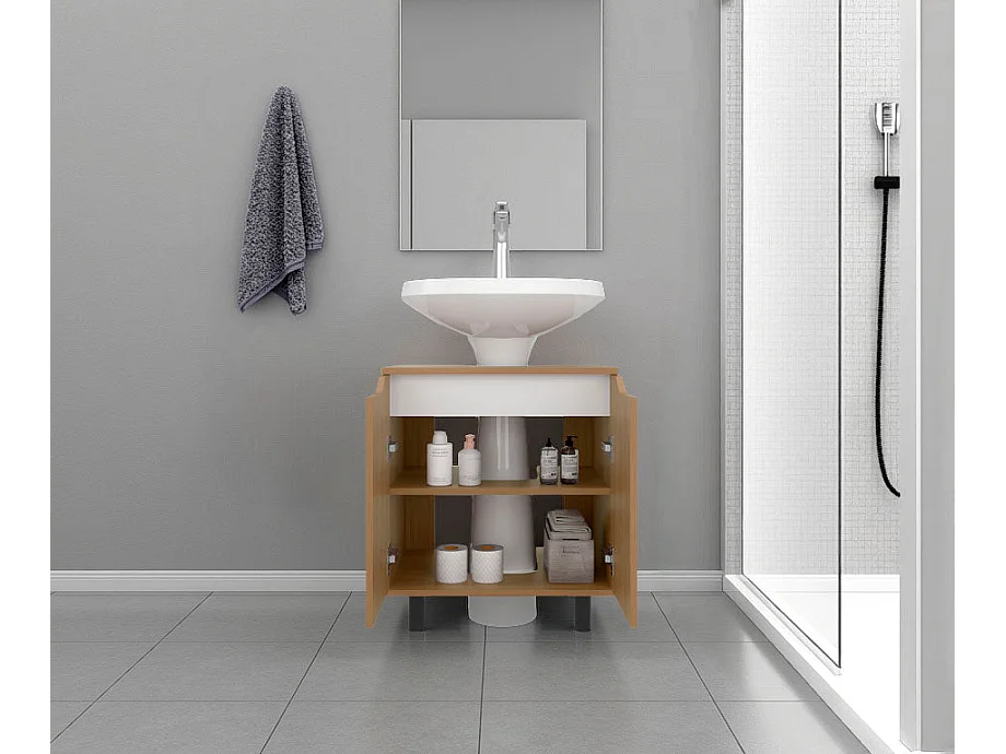 Londres mueble de baño para lavamanos pedestal con puertas dobles
