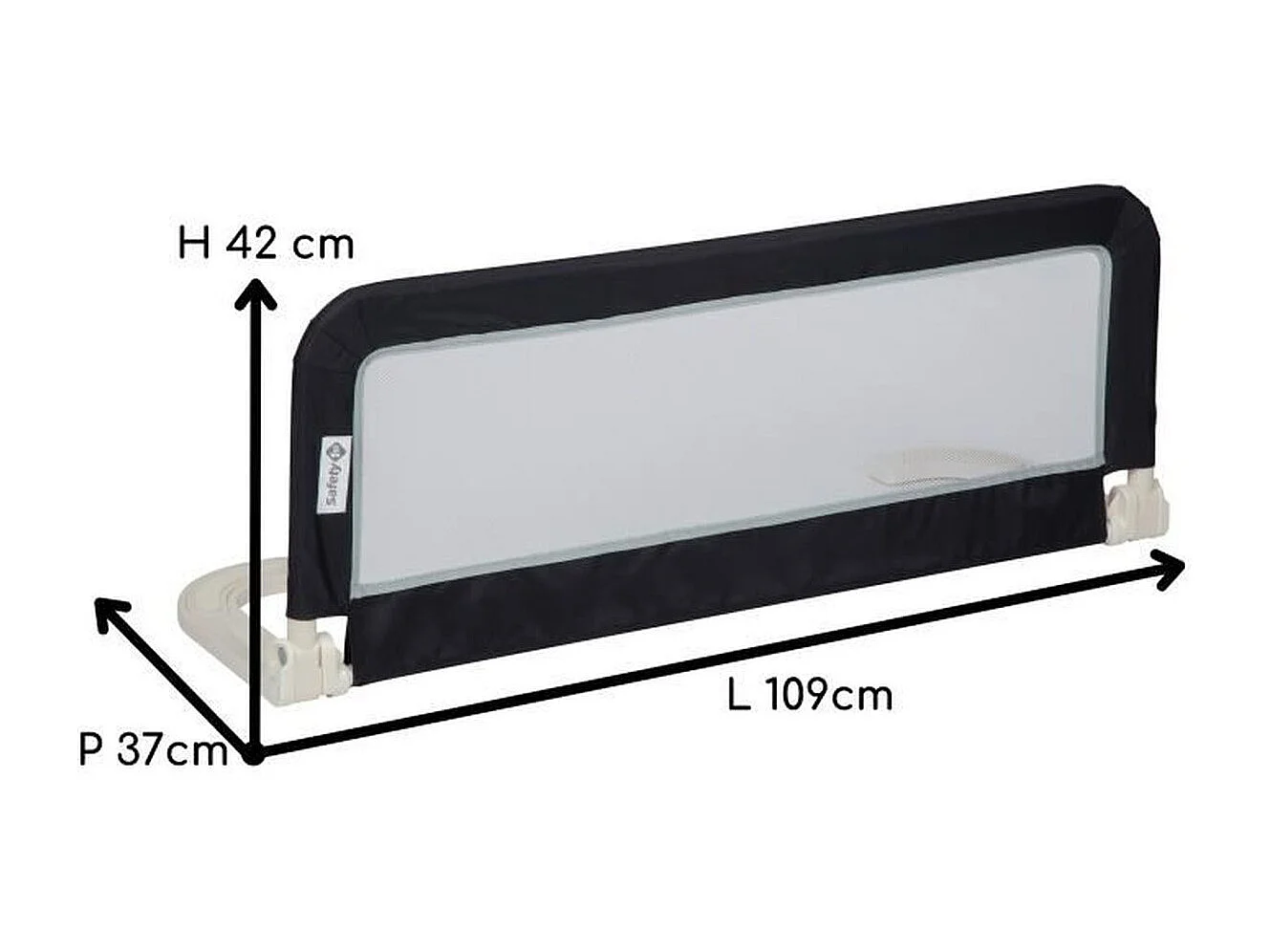 Tragbares Kinderbettgitter – Grau