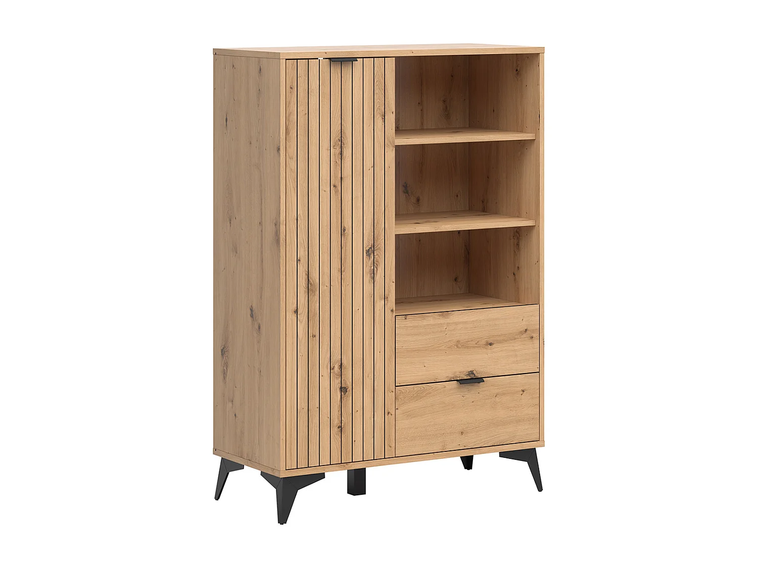 Bücherregal 1 Tür 2 Schubladen Mao Holz