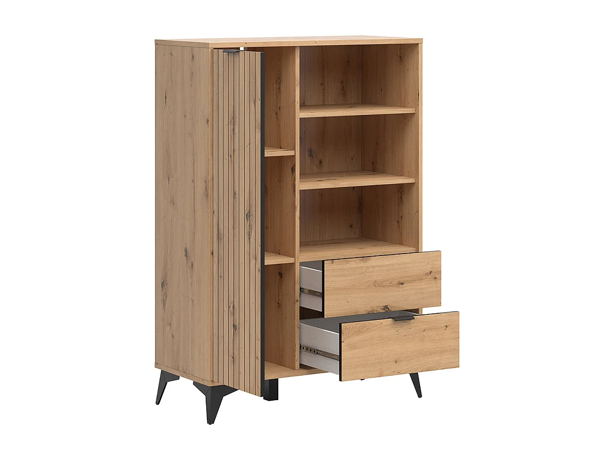 Bookcase 1 door 2 drawers Mao Wood