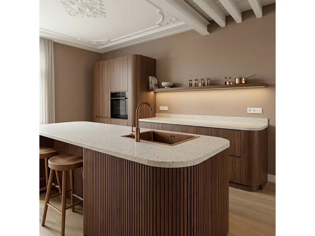 Inoxa zlewozmywak 1 komora 76x44 ze stali nierdzewnej szczotkowanej miedzi - Essebagno