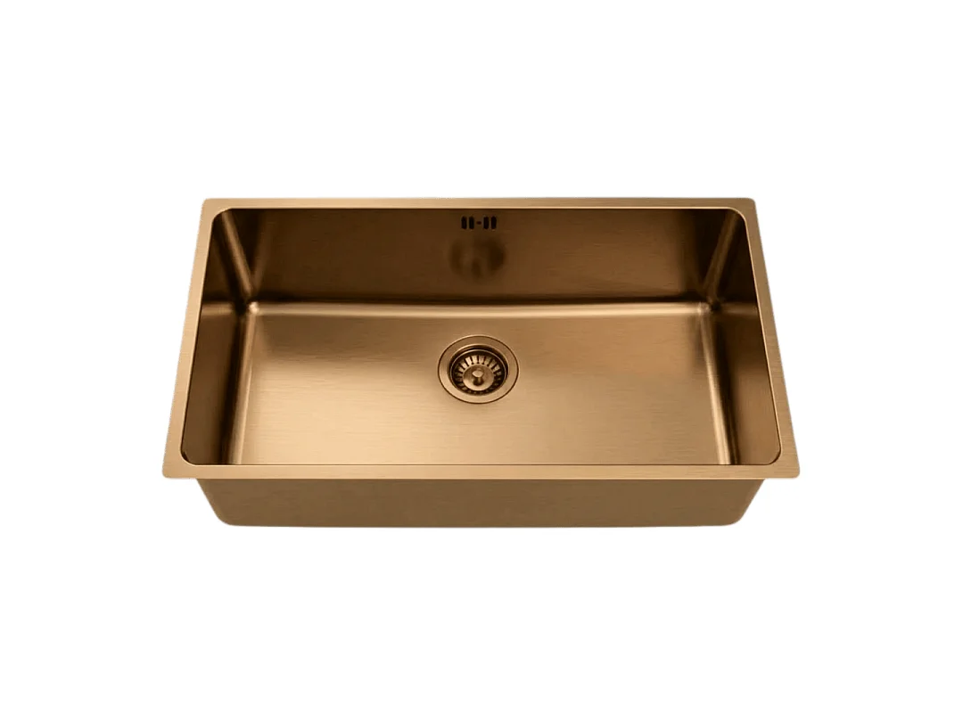 Inoxa zlewozmywak 1 komora 76x44 ze stali nierdzewnej szczotkowanej miedzi - Essebagno