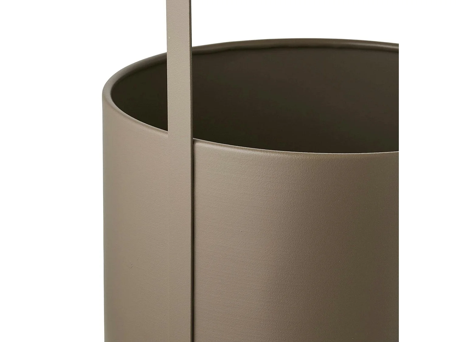 Cache-pot décoratif salon à anse en métal marron (lot de 2)