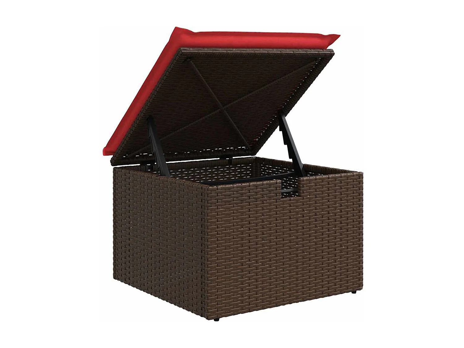 Set sofás de jardín 6 piezas y cojines ratán sintético marrón