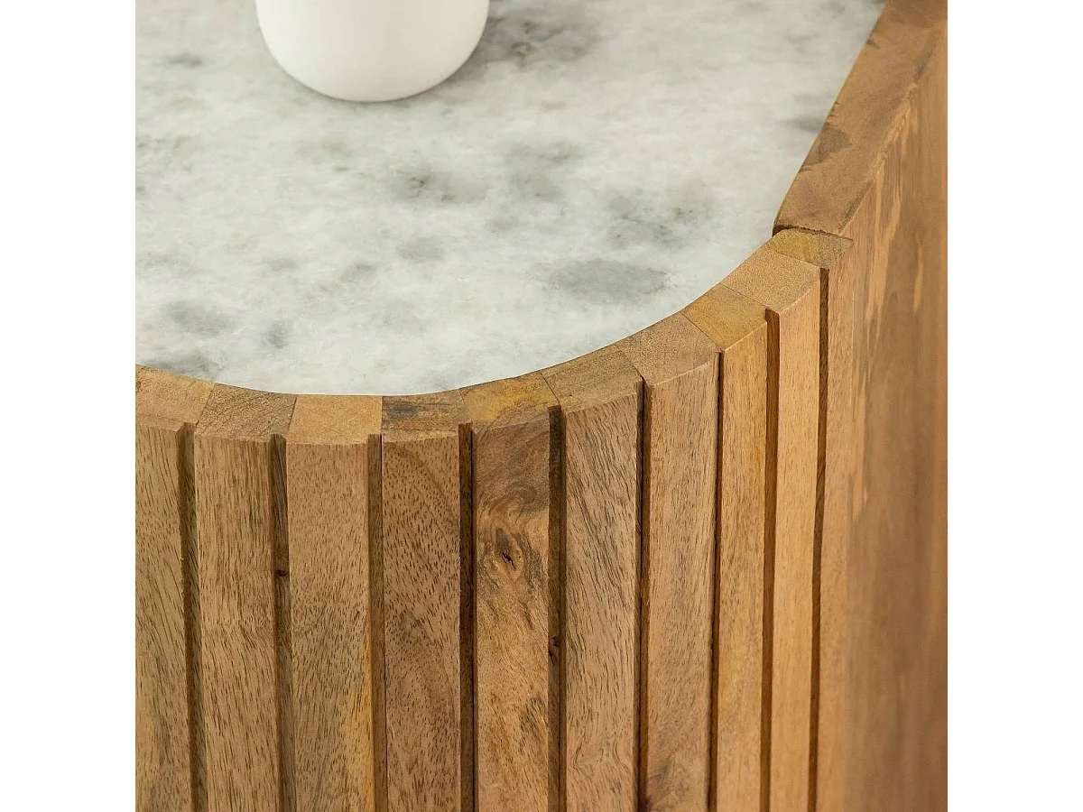 Buffet en bois de manguier et marbre Adler