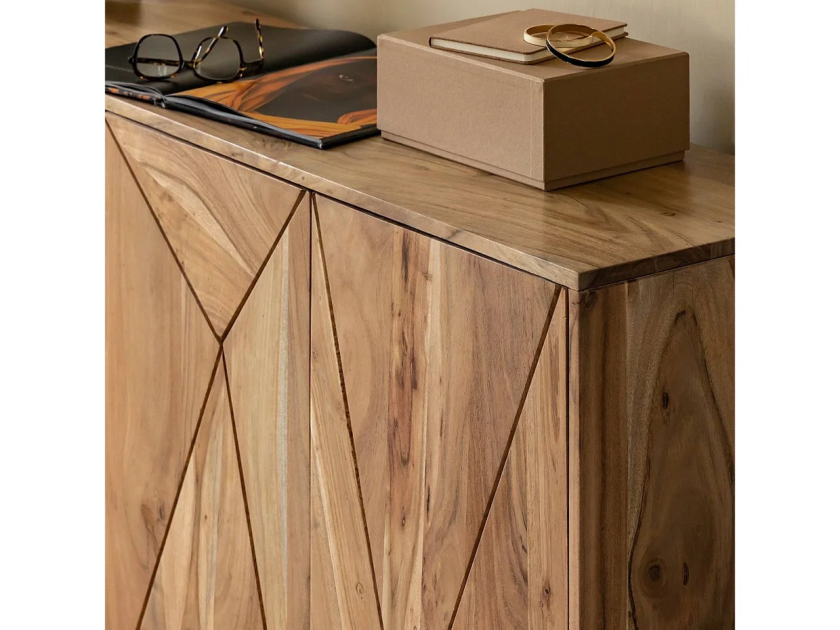 Buffet en bois d'acacia massif Ezéa
