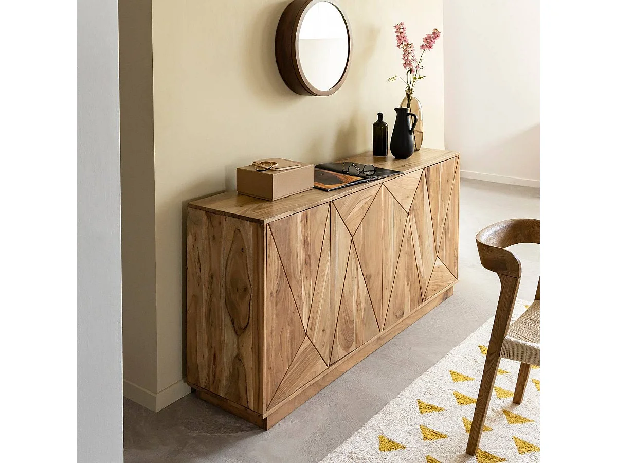 Buffet en bois d'acacia massif Ezéa