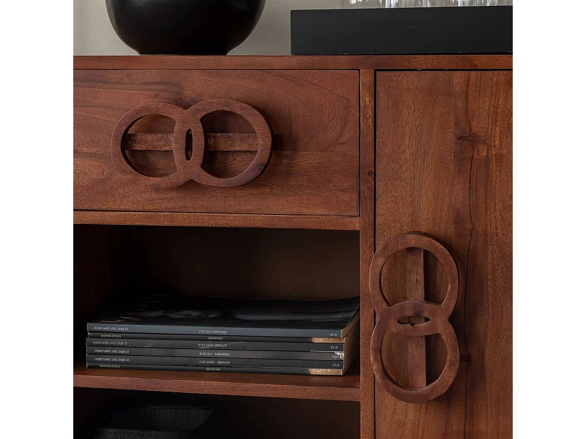 Buffet 3 portes en bois d'acacia Quilla