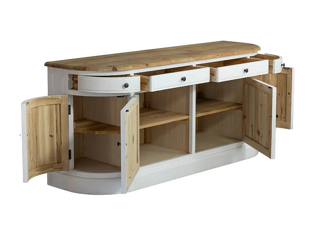Buffet en bois recyclé blanchi 180 cm Garance