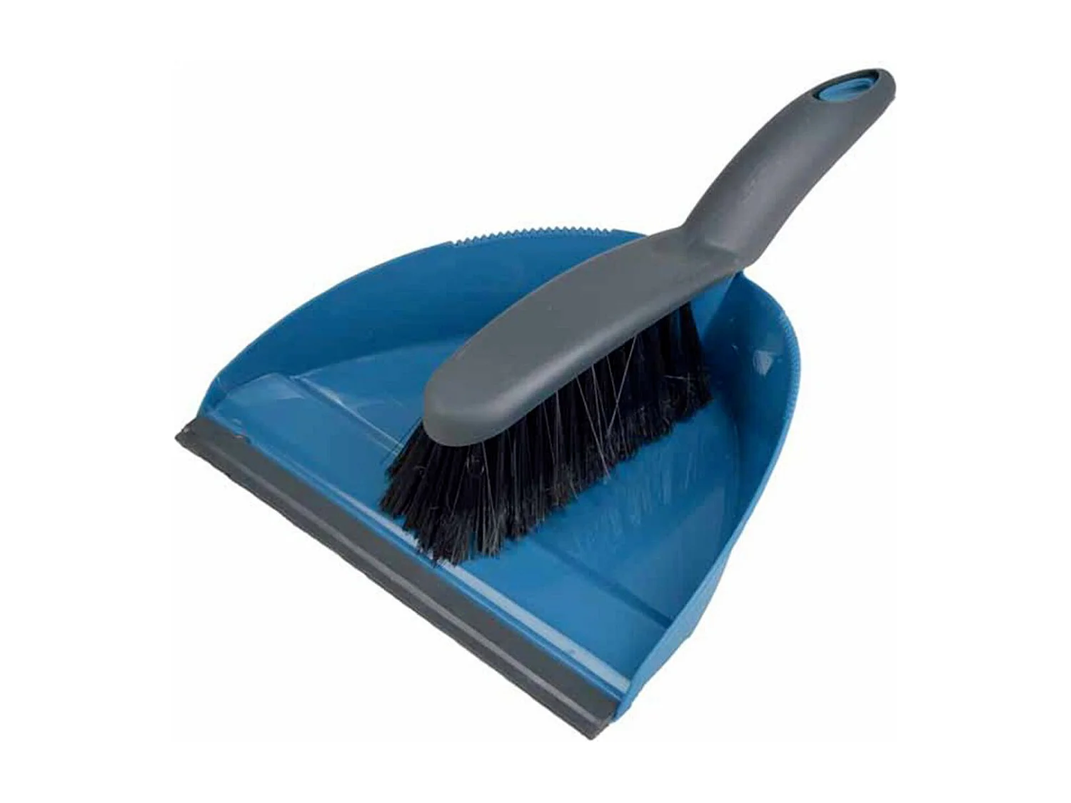 Pelle & Balayette "Rebord" Bleu Paon & Anthracite