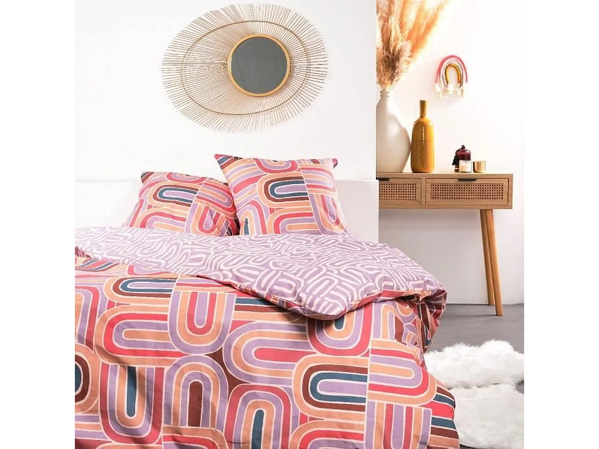 TODAY Sunshine - Housse de couette 220x240 cm + 2 taies 63x63 cm, 100% coton