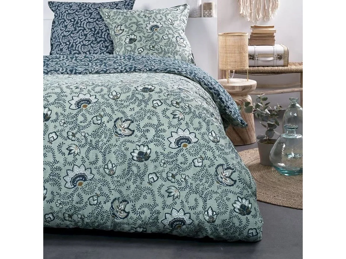 TODAY Sunshine housse de couette 220x240 cm en coton 100% avec 2 taies 63x63 cm