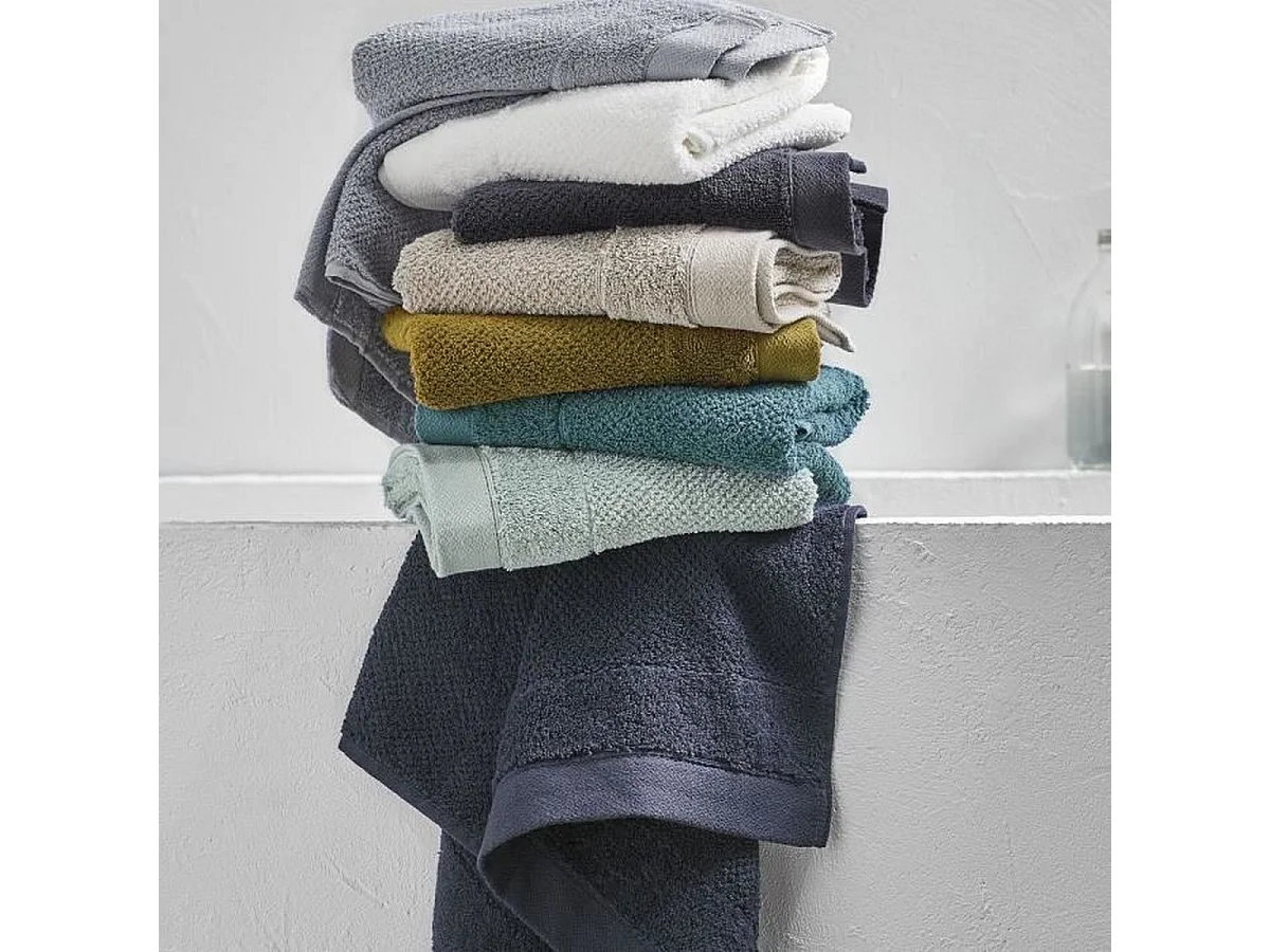 Serviette de bain TODAY Organic 50 x 90 cm - 100% coton bio 450 g/m², bleu canard