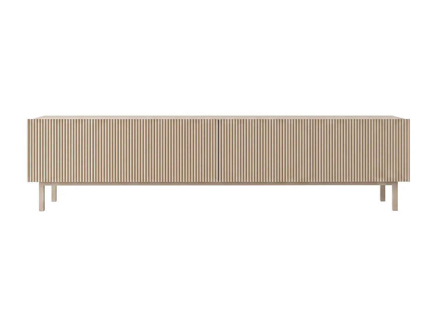 Meuble TV avec 2 portes - Beige - ZUMEYA