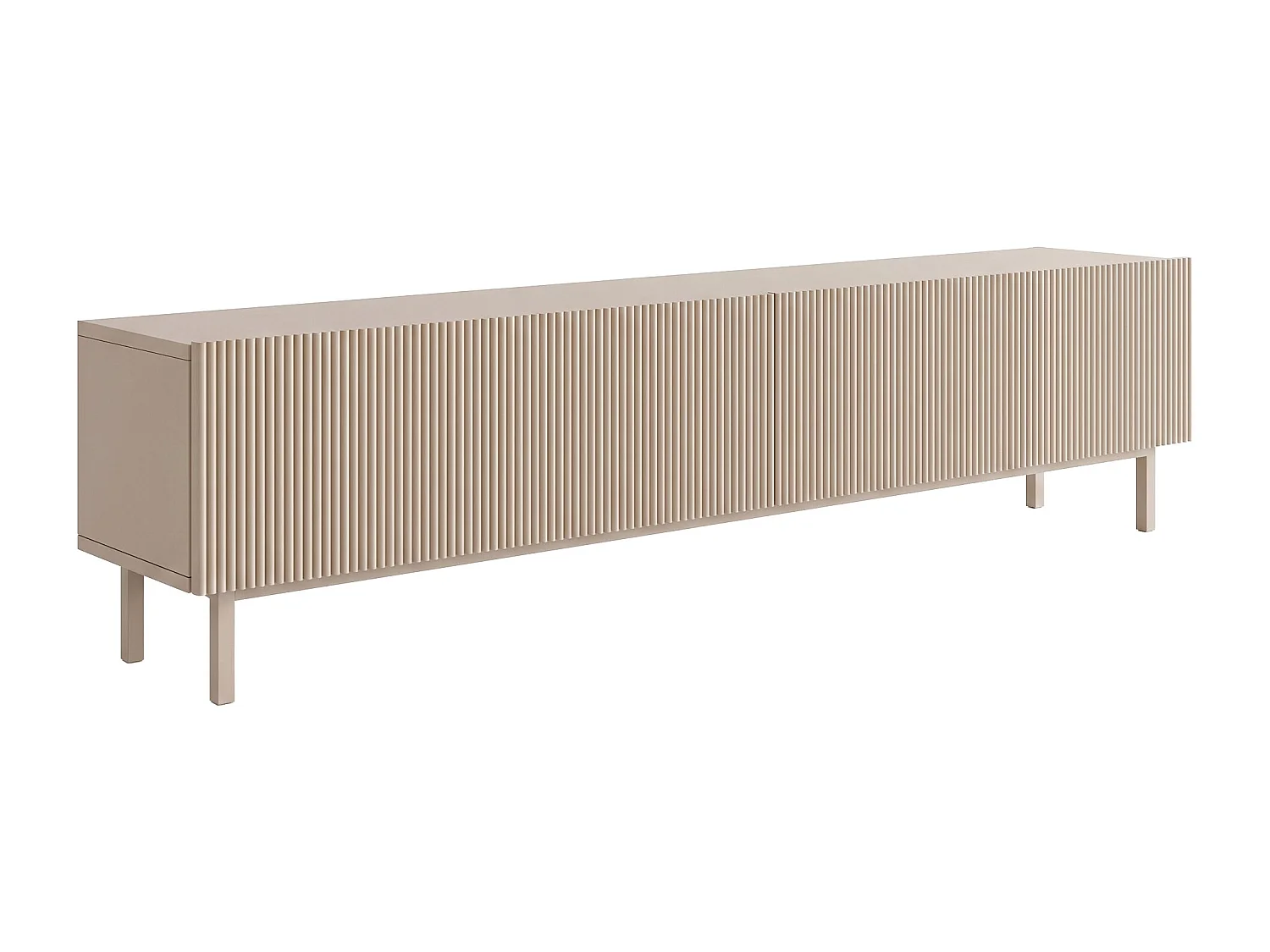 Meuble TV avec 2 portes - Beige - ZUMEYA
