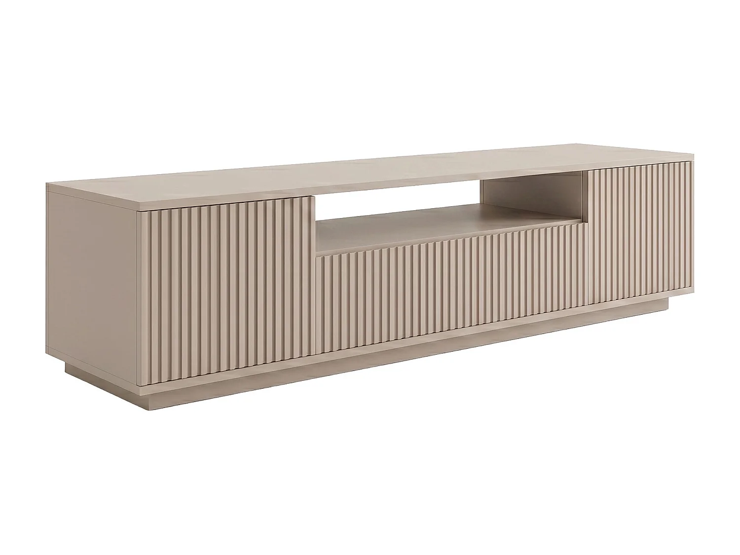 Meuble TV avec 3 portes et 1 niche - Beige - EROLYA