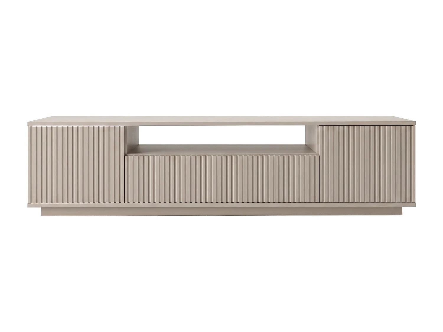 Meuble TV avec 3 portes et 1 niche - Beige - EROLYA