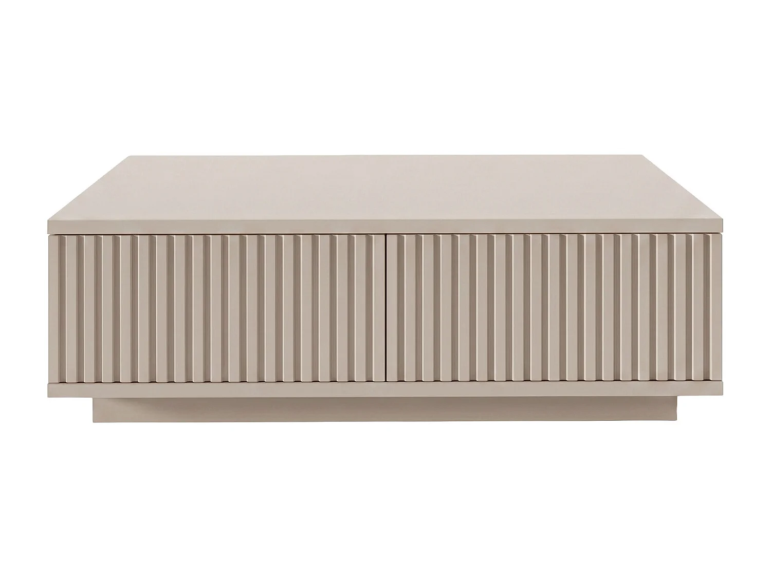 Table basse avec 2 portes - Beige - EROLYA