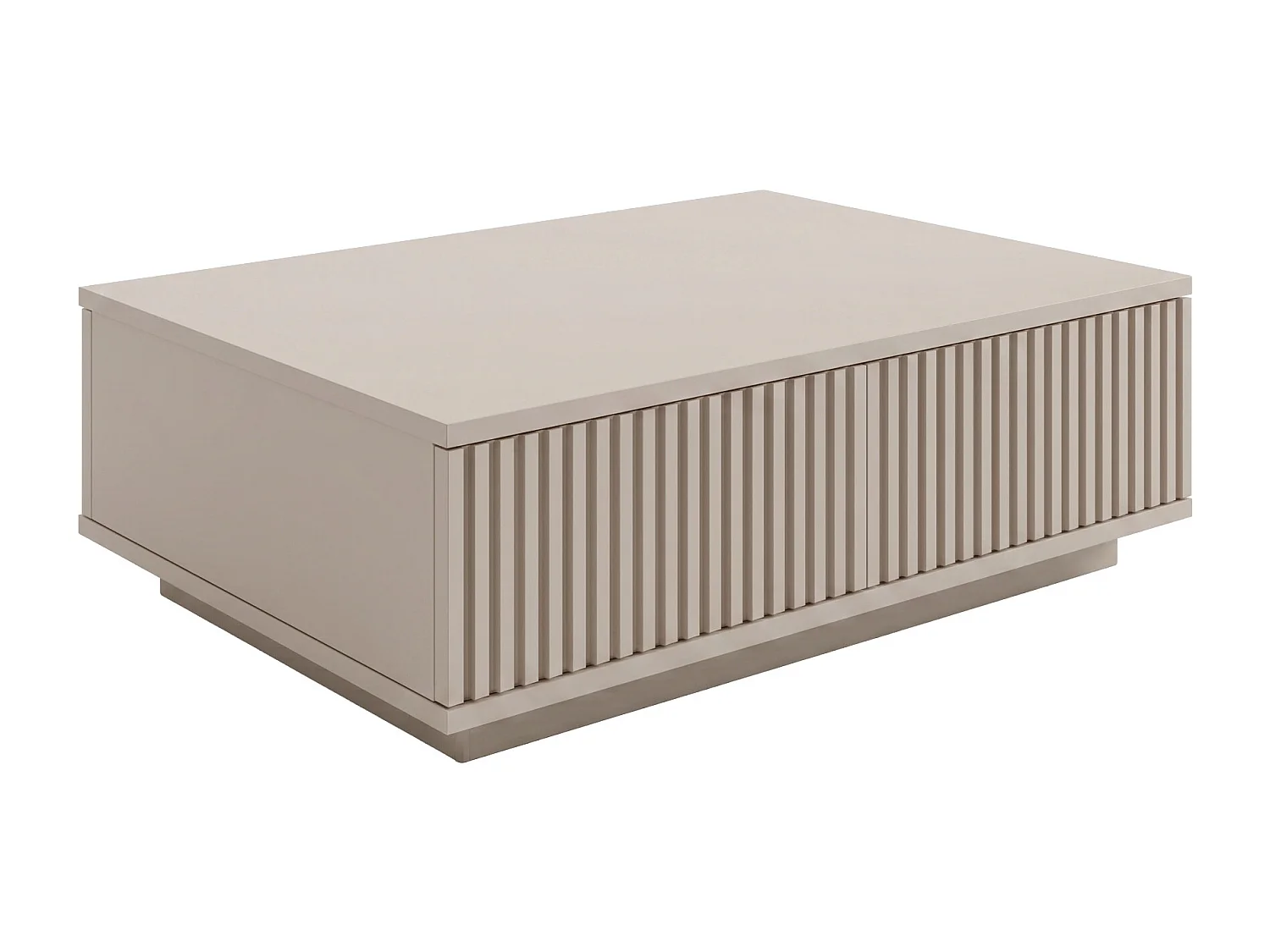 Table basse avec 2 portes - Beige - EROLYA