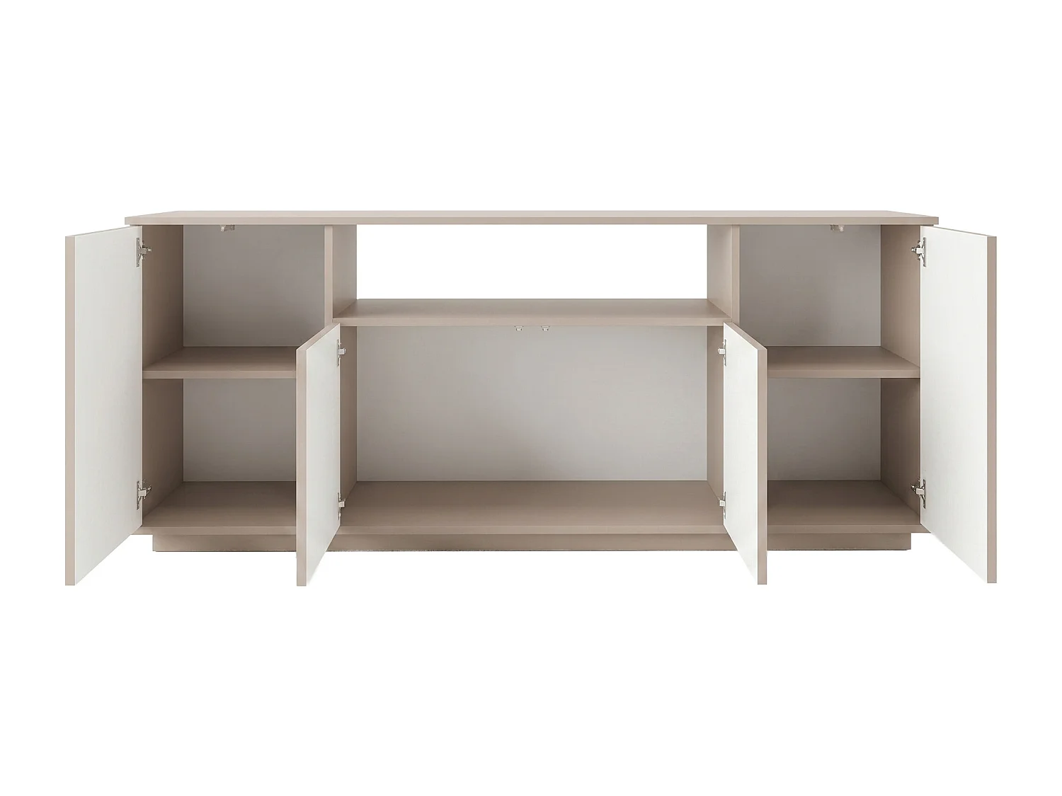 Buffet avec 4 portes et 1 niche - Beige - EROLYA