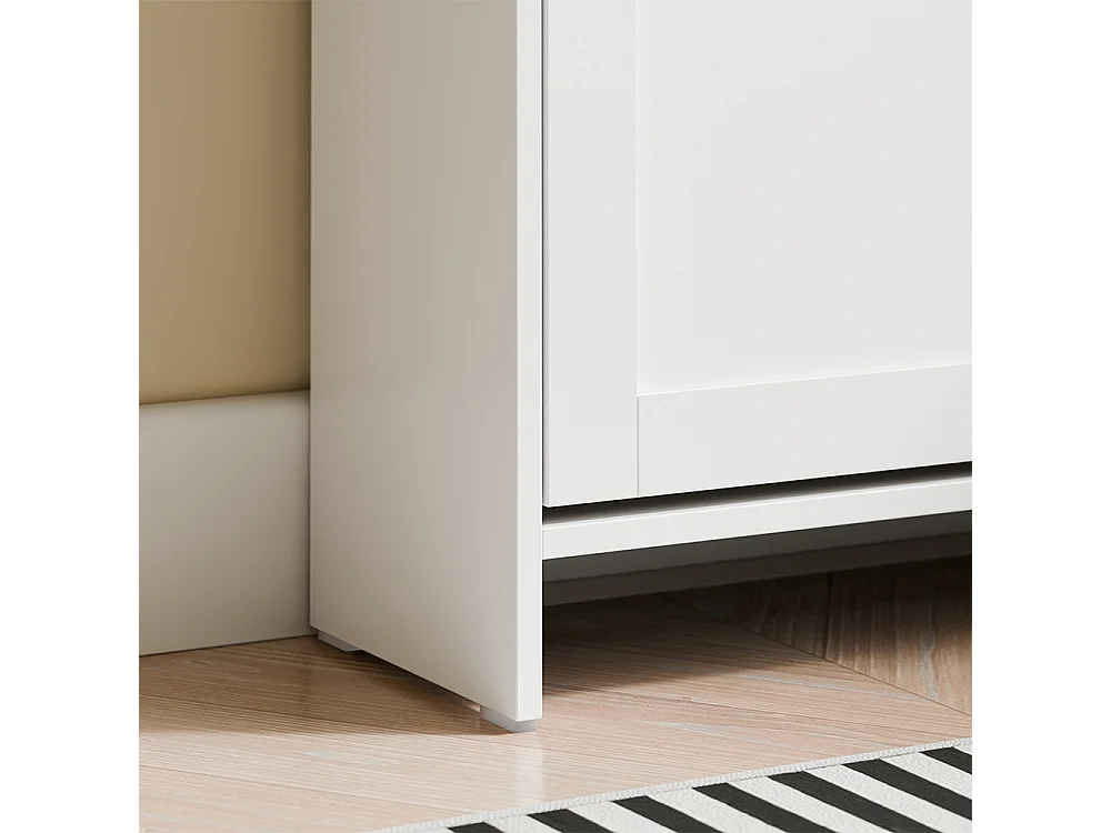 SoBuy Skåp för skor med 1 låda Vit 80x19x107cm Nordisk FSR207-W