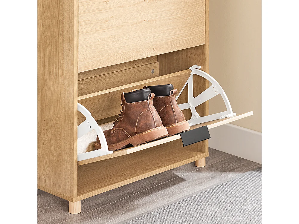 SoBuy Skåp för skor, 2 dörrar 60x24x83cm Nordisk FSR200-II-N