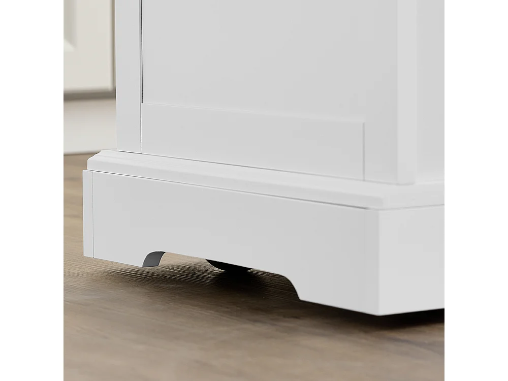SoBuy Köksö med 3 lådor Vit 130x71x91cm Klassisk FKW41-II-NW