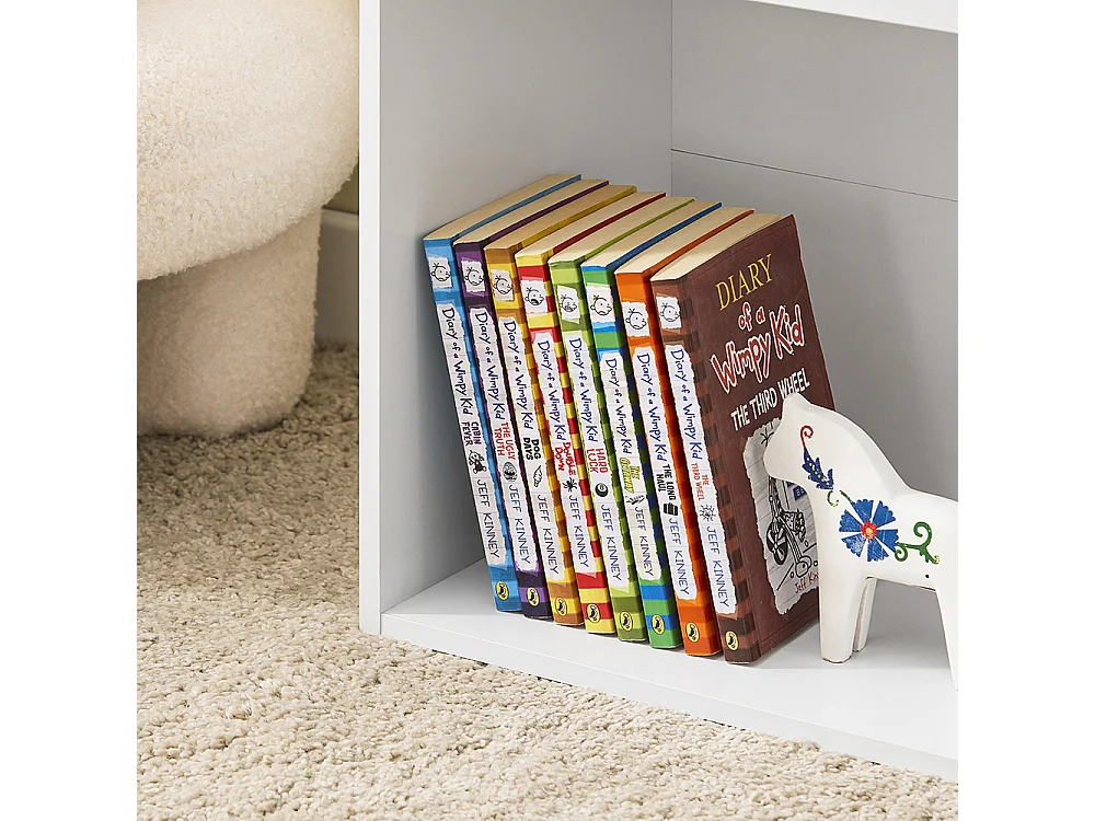 SoBuy Barnbibliotek 1 hylla Vit 68x30x68cm Minimalistisk KMB01-II-W