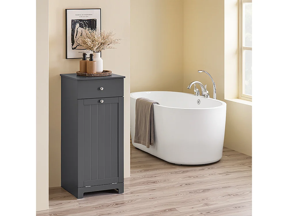 SoBuy Meuble de salle de bain bas avec 1 tiroir 40x38x91cm Moderne BZR21-II-DG