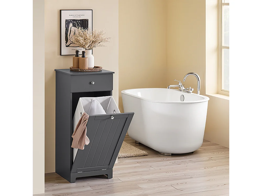 SoBuy Meuble de salle de bain bas avec 1 tiroir 40x38x91cm Moderne BZR21-II-DG